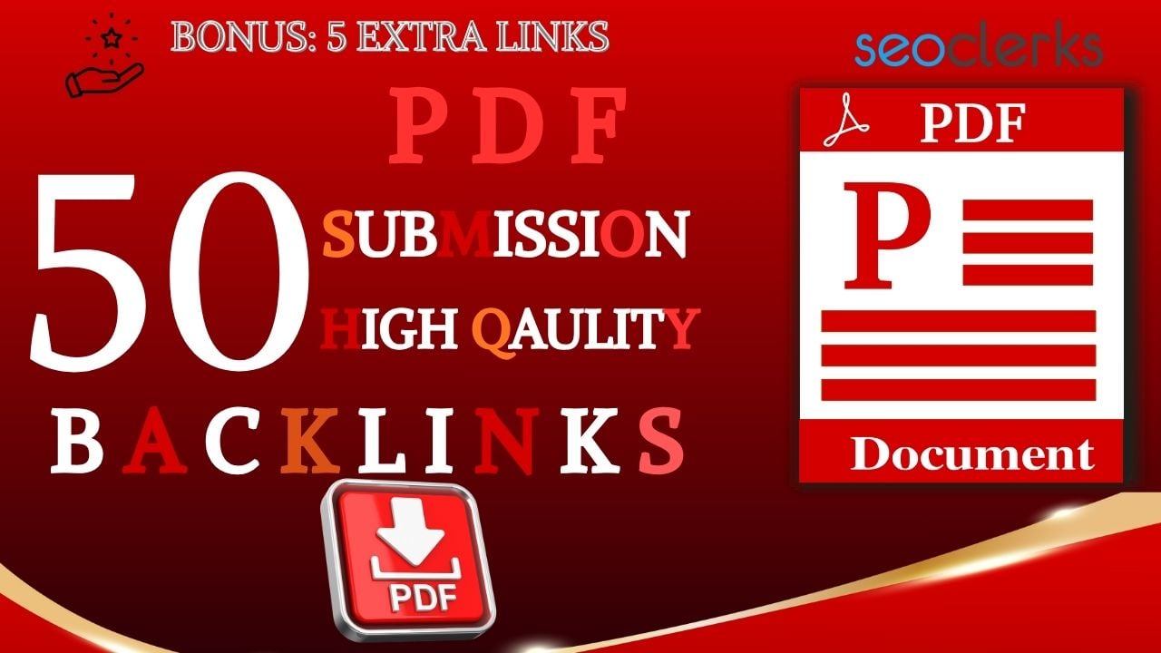 50 High-Quality PDF Submission Backlinks + 5 Bonus Links Free – Boost Google Rankings Fast