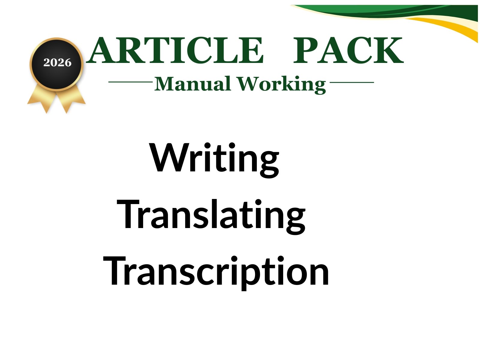 I will provide professional writing, translation, and transcription services with 100% accuracy
