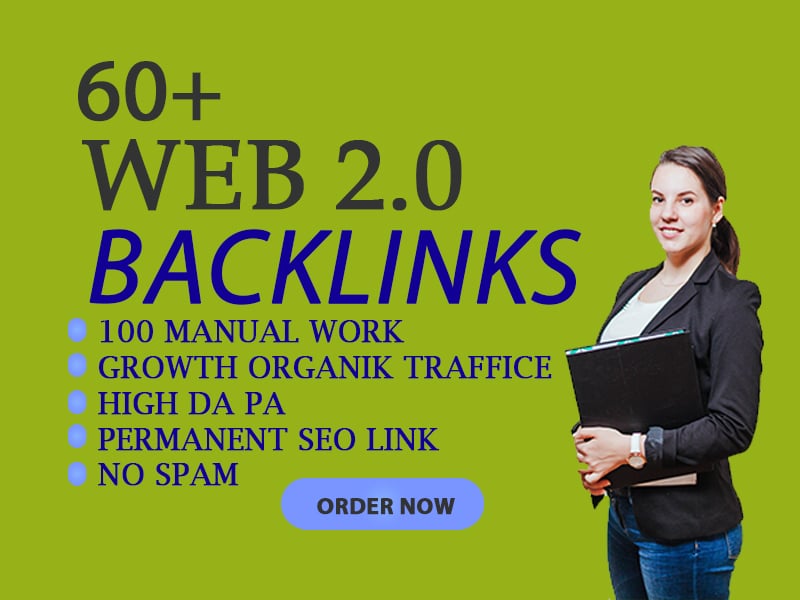 60+ web 2.0 backlinks with high DA PA for boost organic ranking