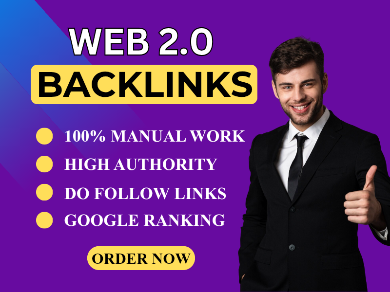 I will build high-quality Web 2.0 backlinks to improve your Google ranking