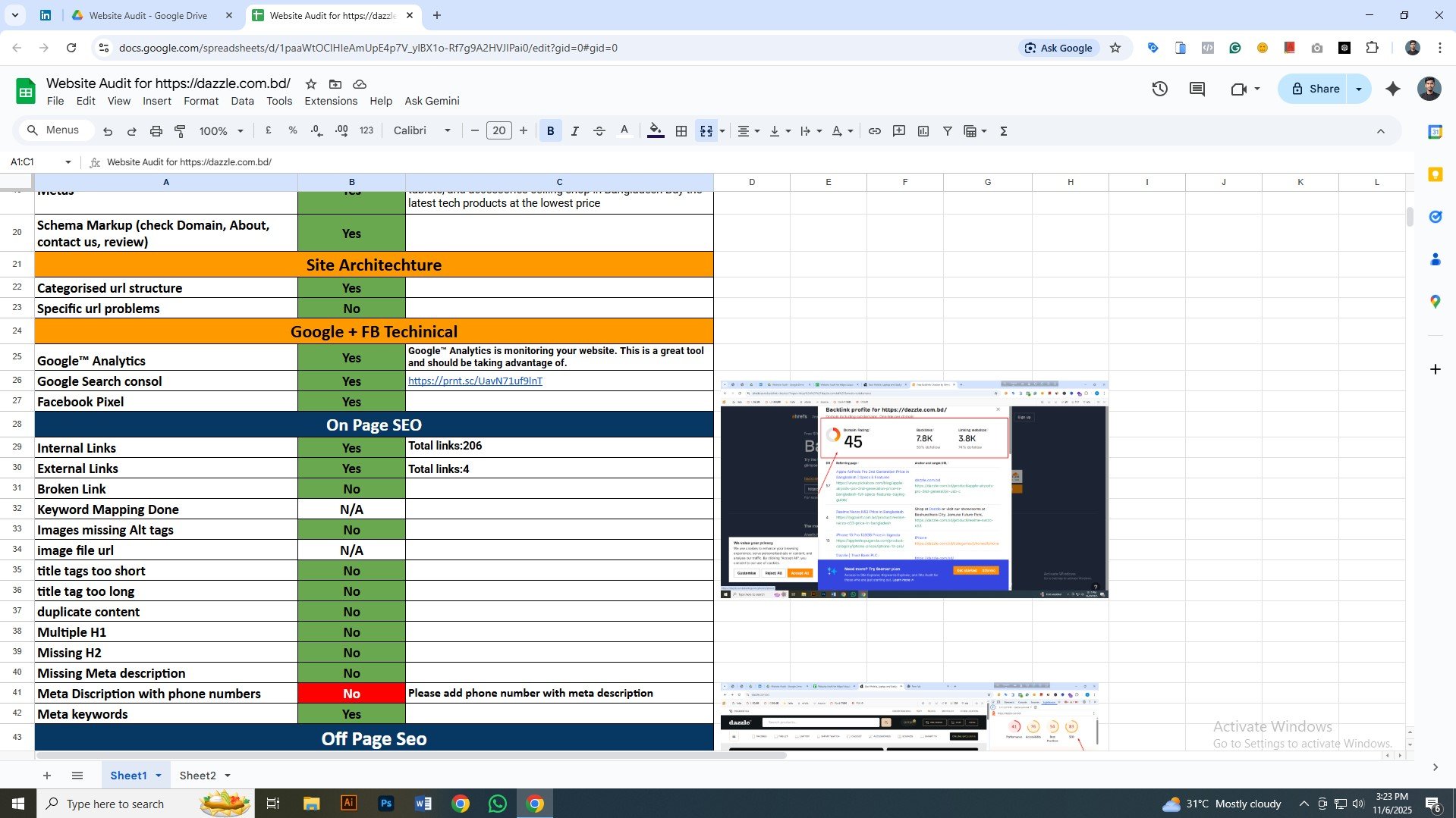 I will complete website seo audit, fix technical seo audit report, and schema markup.