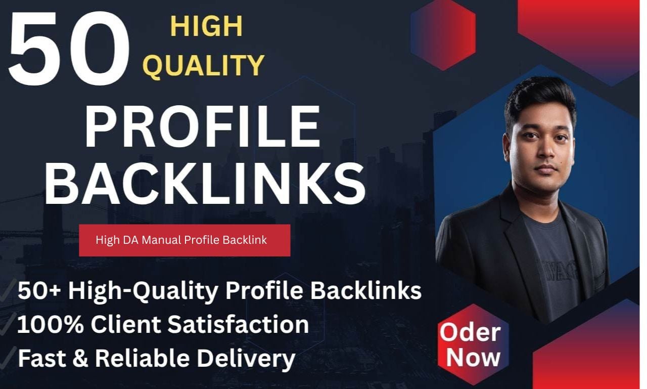 50 High Quality Manual Profile Backlinks for Website SEO