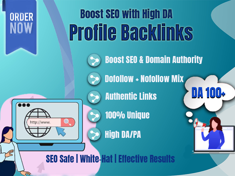 I will Boost Your SEO with High DA Manual 110 Profile Backlinks