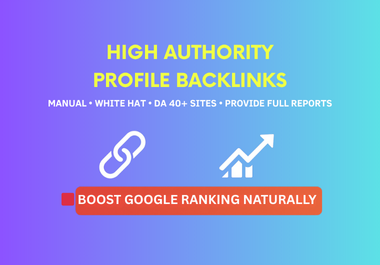 I will create 100 high authority manual profile backlinks (DA 40+ sites)