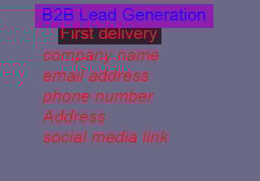 100% pure lead collection which can do for you within limited time