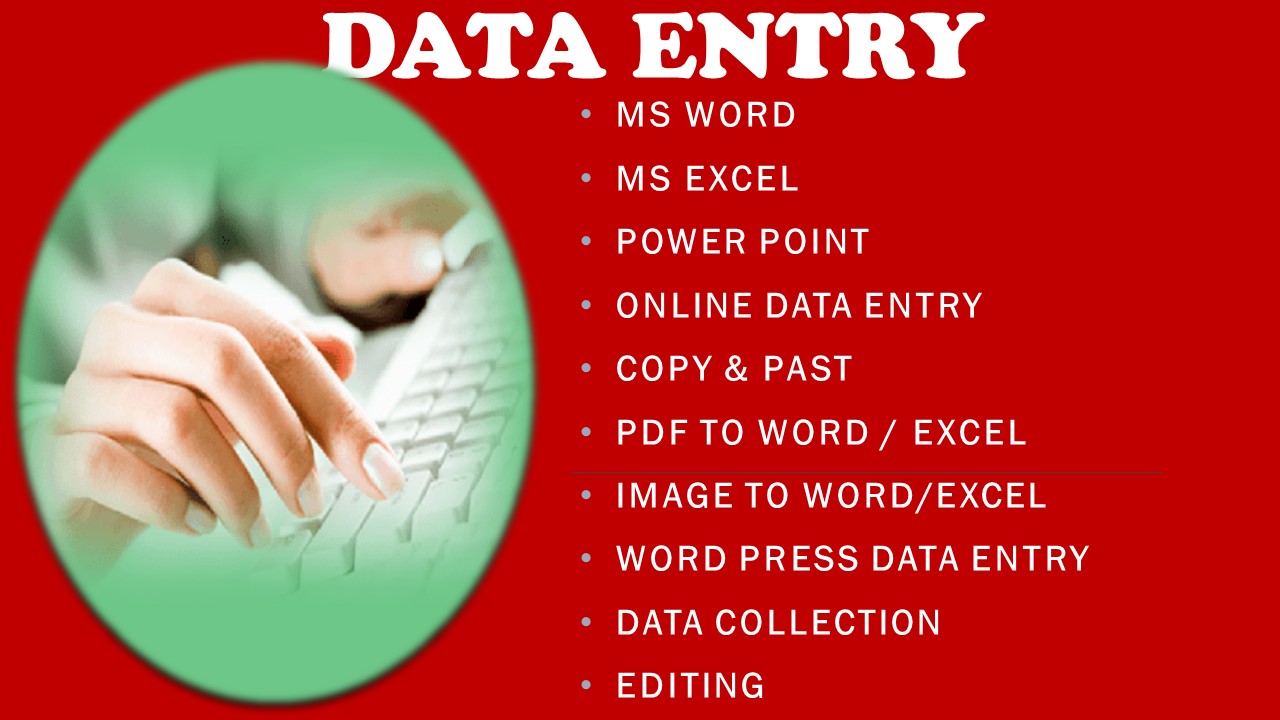 I will be your virtual assistant for data entry in Microsoft word, Excel PowerPoint and web research