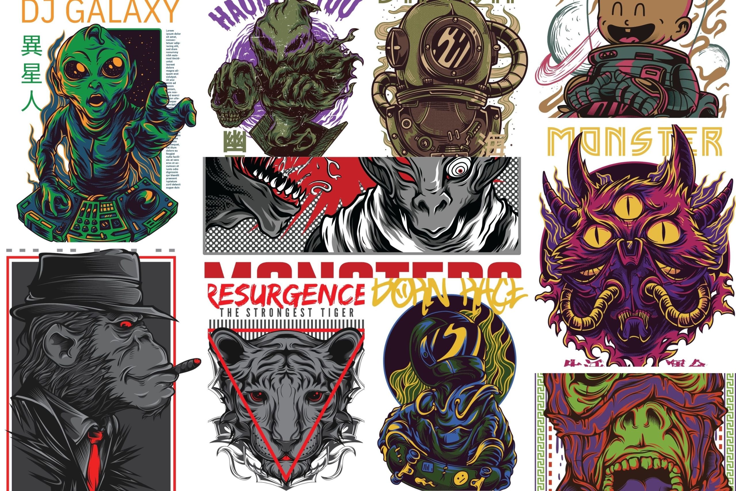 I will provide 10 Editable High-Resolution Graphic Shirt Designs (Batch 1)