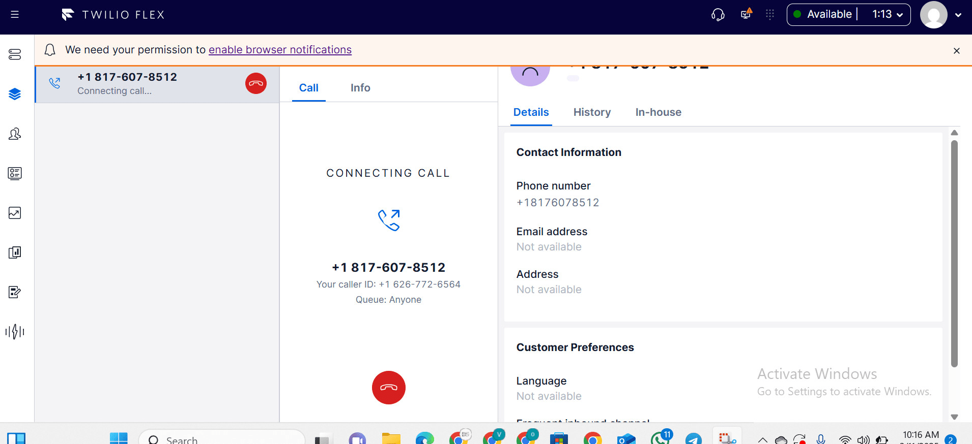 I will build call center using twilio flex , studio flow for calls