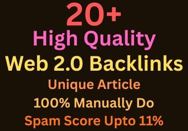  Skyrocket your Google Ranking with 20+ High Quality Web 2.0 Backlinks