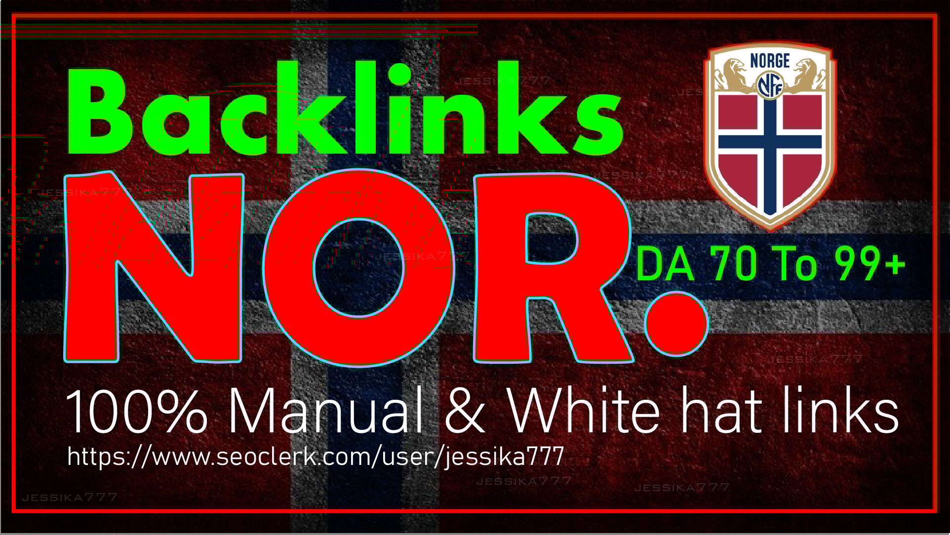 I will build 50 high DA Norway SEO Backlinks Norwegian local SEO link building