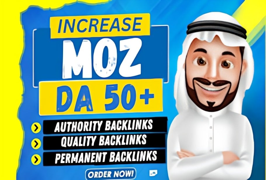 I will increase your domain authority (DA 50+) with high quality, safe backlinks