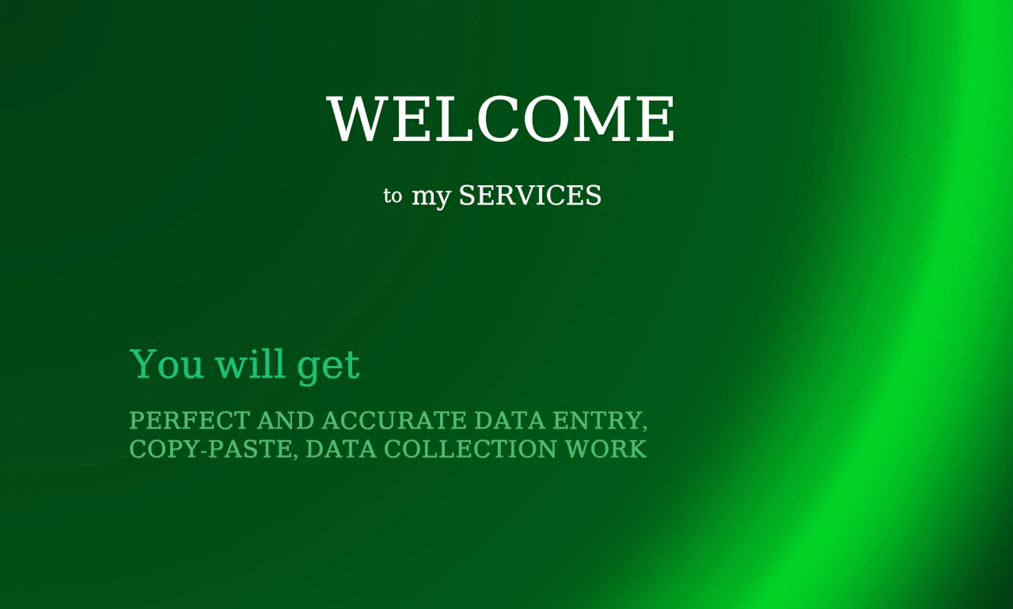 I will do data collection manual typing copy paste file conversion