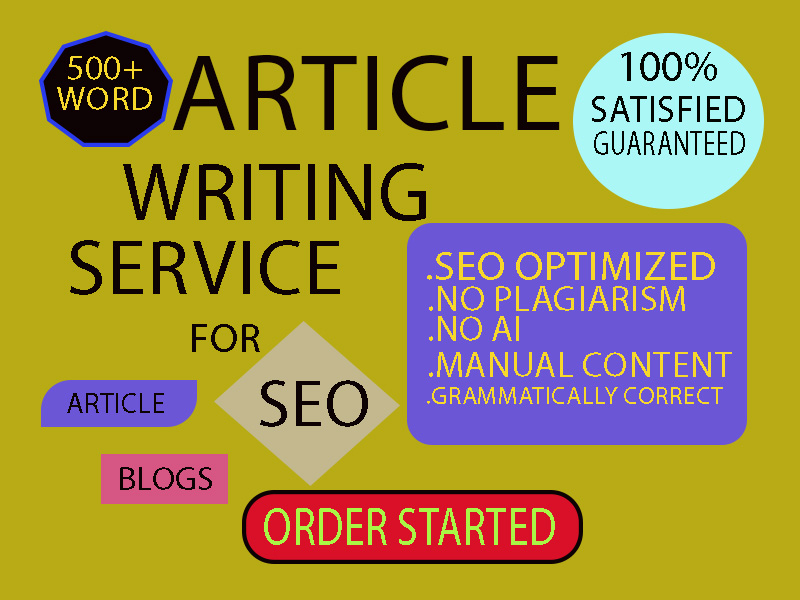 I write Manual guaranteed seo article & content boost your website with top rank package 