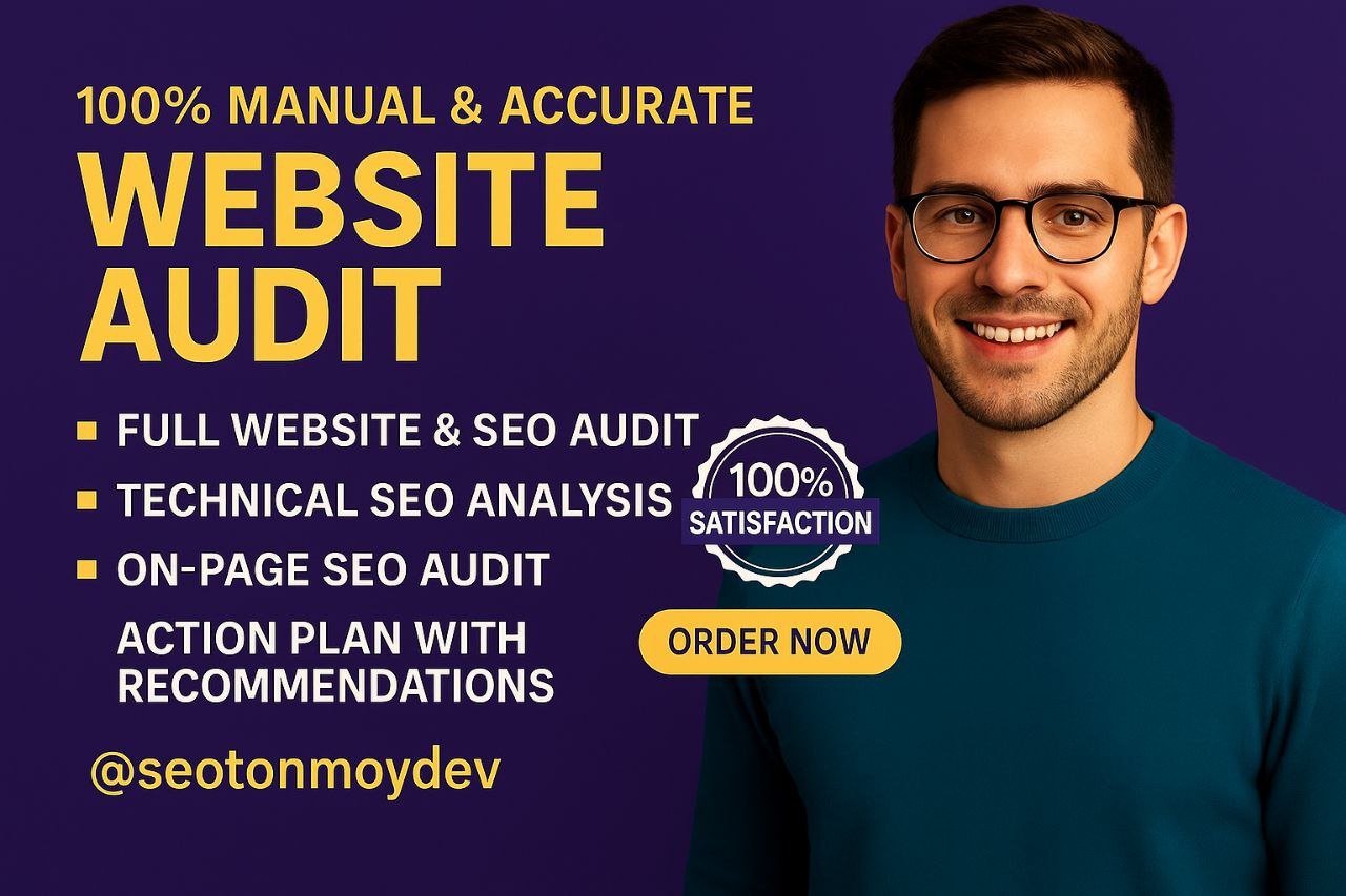 I Will Do a Complete Website & SEO Audit, Technical Analysis & SEO Report with Action plan