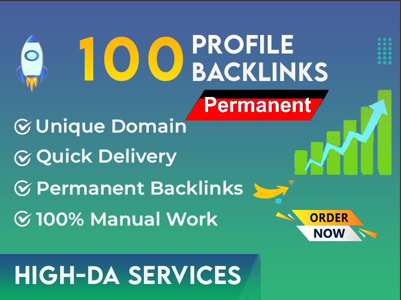 Get 100 permanent profile backlinks for powerful SEO and traffic